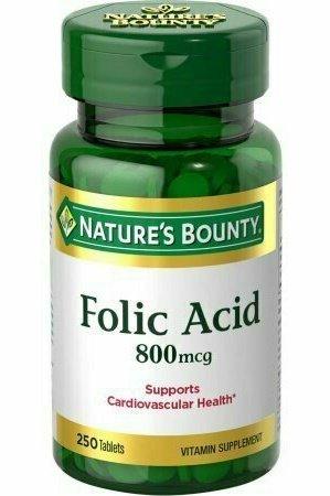 Nature's Bounty Folic Acid Maximum Strength Tablets - 250 CT