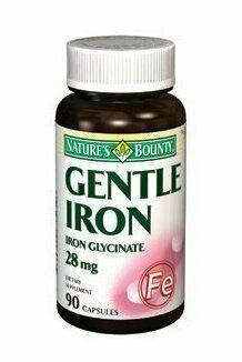 Nature's Bounty Gentle Iron 28 mg Capsules 90 Capsules