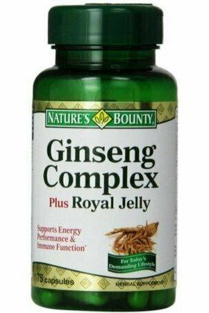 Nature's Bounty Ginseng Complex Plus Royal Jelly Capsules 75 each