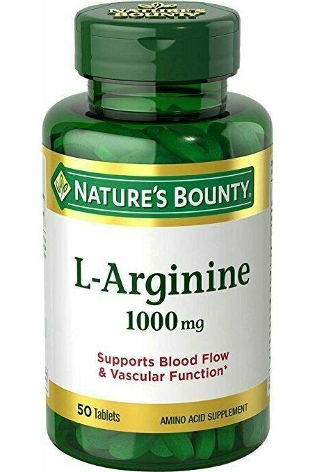 Nature's Bounty L-Arginine 1000 mg, 50 Tablets
