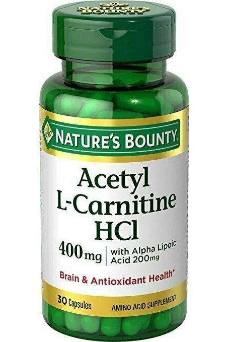 Nature's Bounty L-Carnitine 400 mg & ALA 200 mg, 30 Capsules