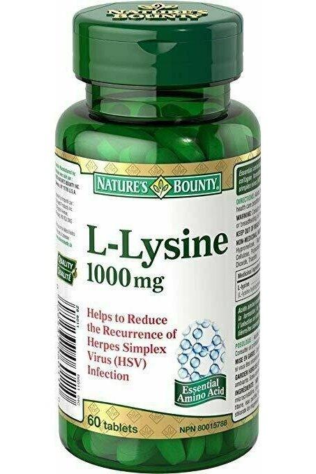 Nature's Bounty L-Lysine - 1000 mg - 60 Tablets