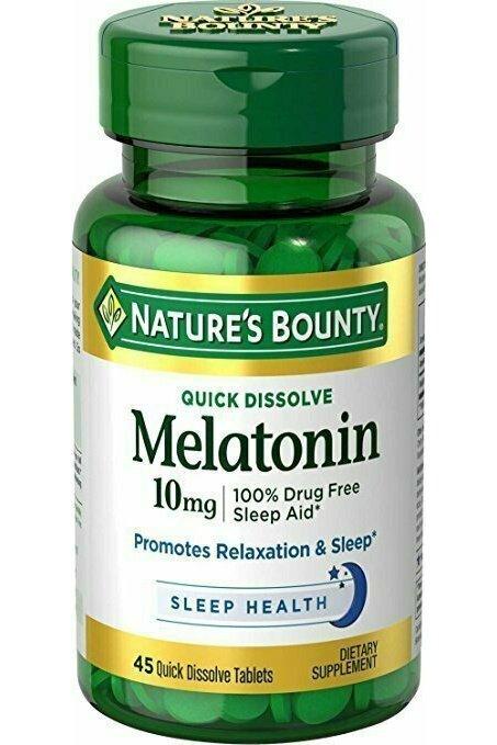 Nature's Bounty Melatonin 10 mg, 45 Quick Dissolve Tablets