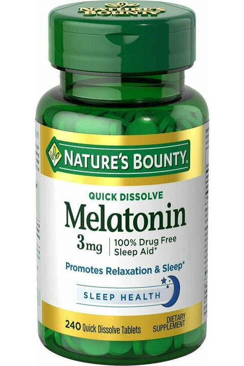 Nature's Bounty Melatonin 3 mg, 240 Quick Dissolve Tablets