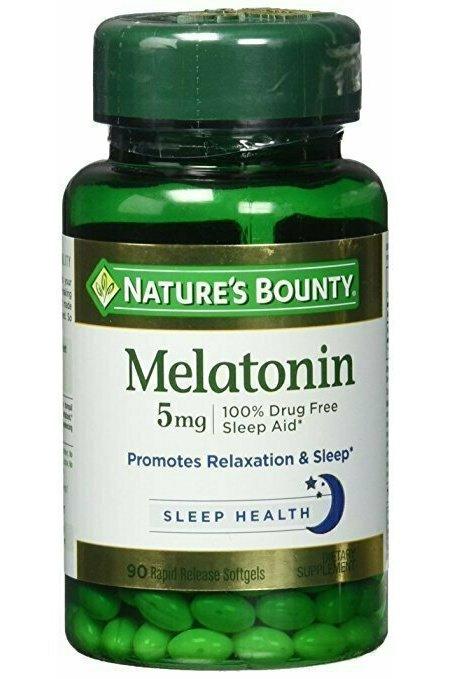 Nature's Bounty, Melatonin 5 mg Maximum Strength Softgels, 90ct