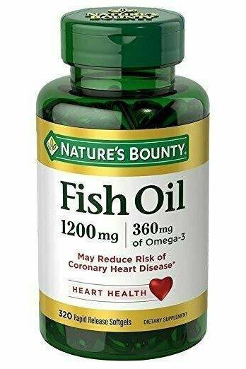Nature's Bounty Omega-3 Fish Oil 1200 mg Softgels 320 each
