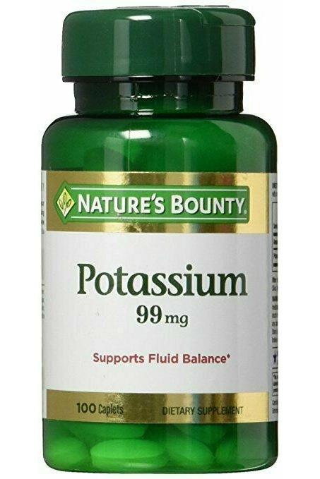 Nature's Bounty Potassium Gluconate 99mg, 100 Caplets