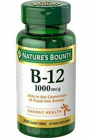 Nature's Bounty Vitamin B-12 1000 mcg, 200 Tablets Each