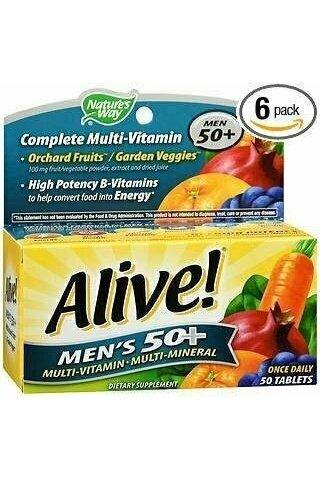 Nature's Way Alive! Men's 50+ Multivitamin/Multimineral -50 Tablets