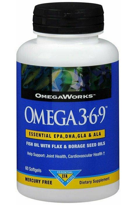 Omegaworks Omega 3.6.9, 60-Count Bottles