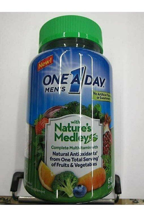 One A Day Nature's Medley Men's Complete Multivitamin, 60 Gummies