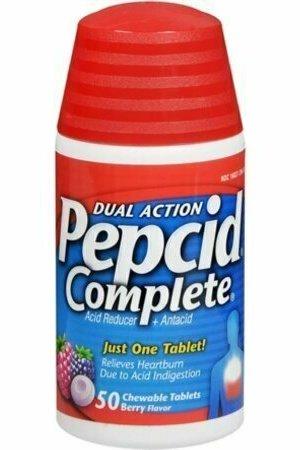 Pepcid Complete Chewable Tablets Berry Flavor 50 Tablets