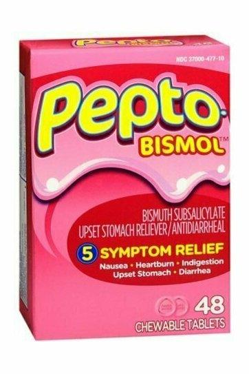 Pepto-Bismol Chewable Original 48 Tablets
