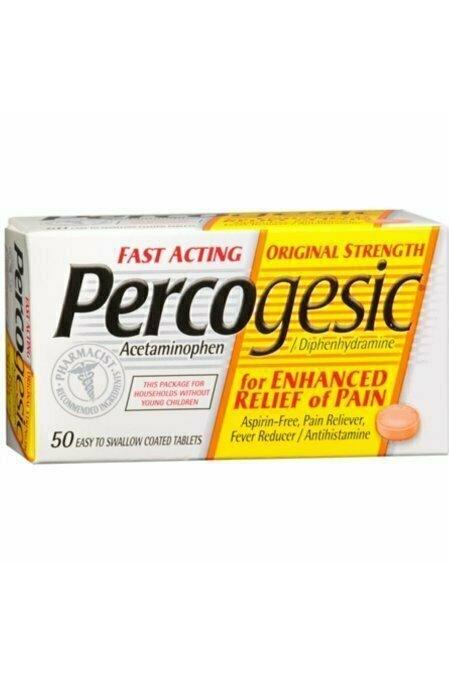 Percogesic Tablets 50 Tablets Acetaminophen/Diphenhydramine