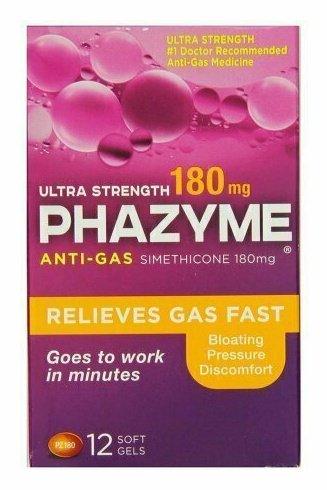 Phazyme Ultra Strength Anti-Gas 180 mg Softgels 12 Soft Gels