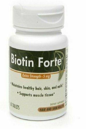 PhytoPharmica Biotin Forte, 5mg, Tablets, 60 ea