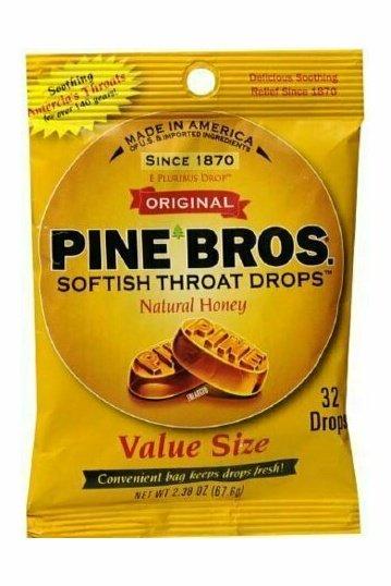 Pine Bros. Softish Throat Drops Value Pack, Natural Honey 32 each