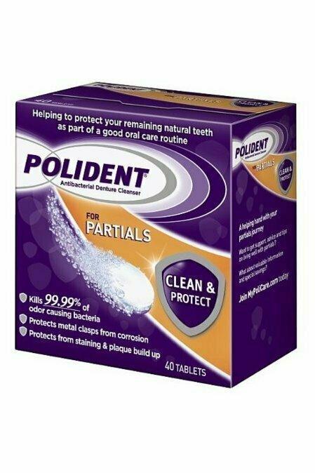 Polident Partials, Antibacterial Denture Cleanser 40 each