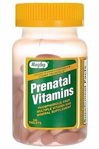 Prenatal Vitamins 100 Tabs