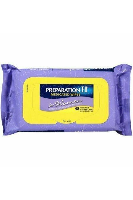 Preparation H Medicated Flushable Wipes for Women 48 each