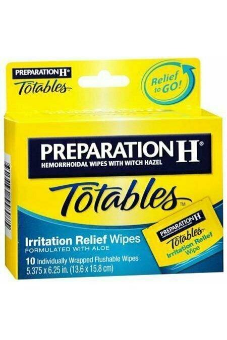 Preparation H Totables Irritation Relief Wipes 10 Each