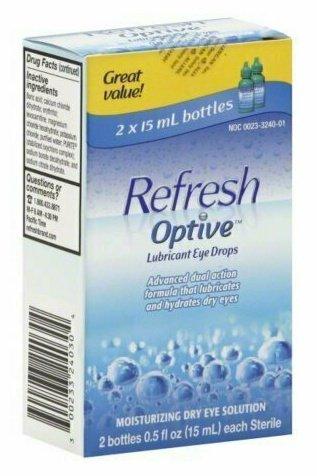 REFRESH OPTIVE Lubricant Eye Drops 2 x 15 ml