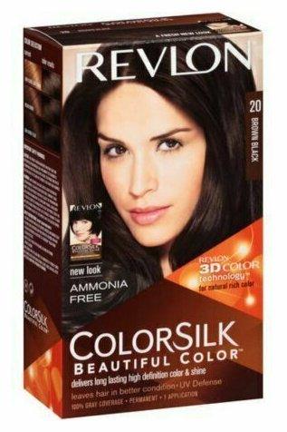 Revlon ColorSilk Hair Color, 20 Brown Black 1 each