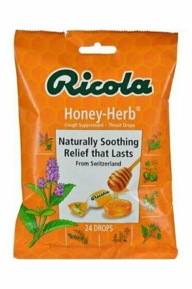 Ricola Cough Suppressant Throat Drops, Honey-Herb 24 each