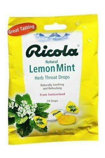 Ricola Herb Throat Drops Natural Lemon Mint 24 Each