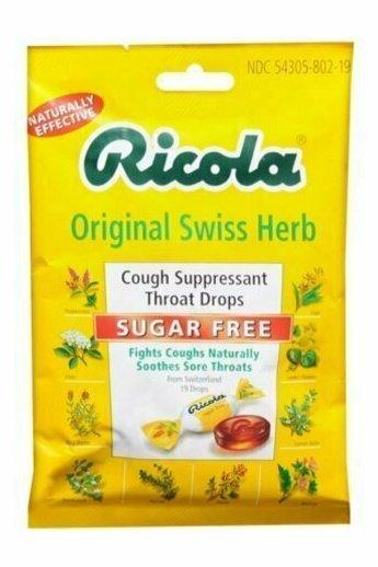 Ricola Sugar Free Throat Drops Mountain Herb 19 Each