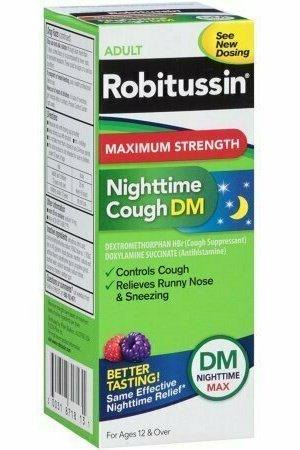 Robitussin Adult Max Strength Nighttime Cough DM Max Liquid 8 oz
