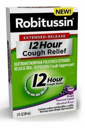 Robitussin Extended-Release 12 Hour Cough Relief, Grape 3 oz