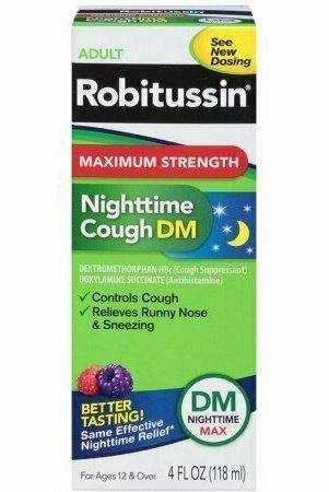 Robitussin Max Strength Nighttime Cough DM Liquid 4 oz