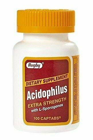 Rugby Acidophilus Extra Strength with L-Sporogenes 100 Captabs