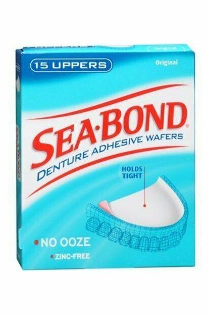 SEA-BOND Denture Adhesive Wafers Uppers Original 15 Each