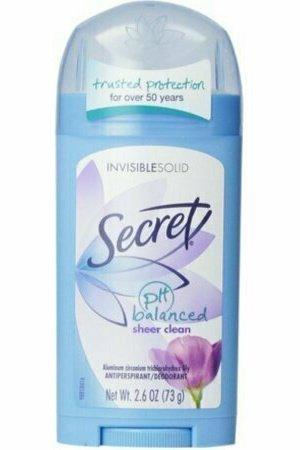 Secret Anti-Perspirant Deodorant Invisible Solid Sheer Clean 2.60 oz