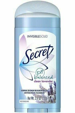 Secret Invisible Solid Antiperspirant & Deodorant, Clean Lavender 2.60 oz