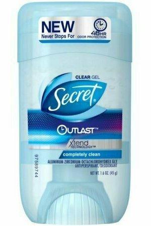 Secret Outlast Anti-Perspirant Deodorant Clear Gel, Completely Clean 1.6 oz