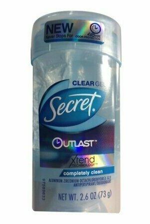 Secret Outlast Antiperspirant And Deodorant Clear Gel, Completely Clean, 2.6 Oz
