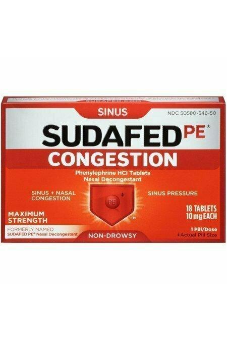 SUDAFED PE Congestion Tablets 18 each