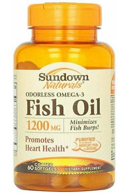 Sundown, Fish Oil 1200 Mg Odorless Softgels, 60 ct