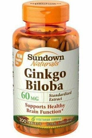 Sundown Ginkgo Biloba, Vegetarian Formula Tablets 200 each