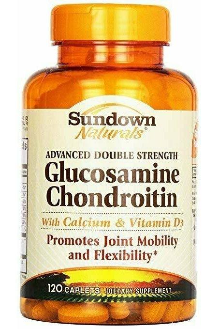 Sundown Glucosamine Chondroitin Double Strength W/Calcium & Vitamin D 120 ct