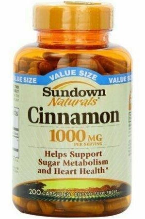 Sundown Naturals Cinnamon 1000mg Capsules, 200 each