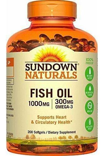 Sundown Naturals Fish Oil 1000 mg, 200 Softgels