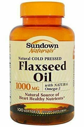 Sundown Naturals Flaxseed Oil 1000 Mg, 100 Count