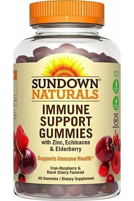 Sundown Naturals Immune Support w/Elderberry, 60 Gummies