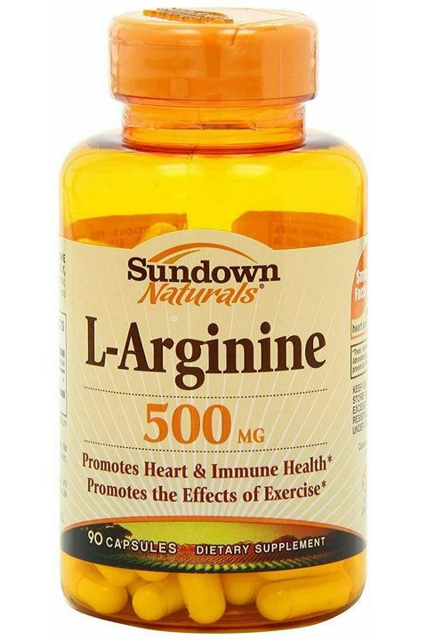 Sundown Naturals L-Arginine 500 mg, 90 Capsules