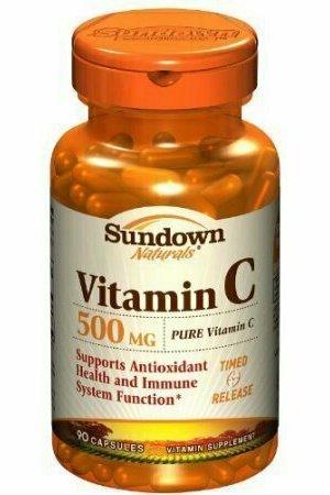 Sundown Naturals Vitamin C 500 mg Capsules Time Release 90 Capsules Each