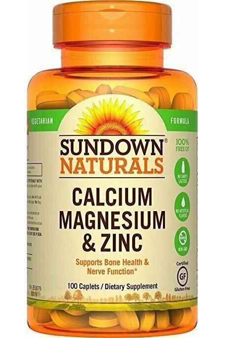 Sundown Naturals‚Calcium, Magnesium and Zinc High Potency, 100 Caplets